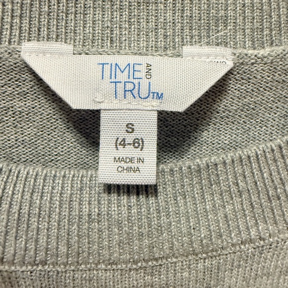 Time and Tru Gray Sweater with Colorful 'FRI-YAY' Design - Picture 4 of 4